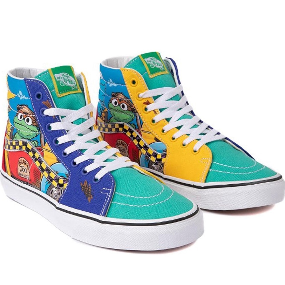 NWT Vans x Sesame Street SK8-Hi Skate Shoe Unisex Canvas Mens 5.5 Women’s 7